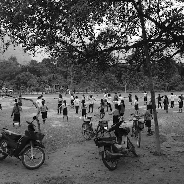 Children on a school break in Vang Vieng, Laos